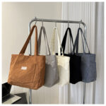 Corduroy shoulder crossbody bag - Image 5
