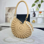 Fun handmade crochet ocean conch bag shell bag women's diagonal cross bag crochet bag - Image 7