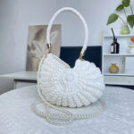Fun handmade crochet ocean conch bag shell bag women's diagonal cross bag crochet bag - Image 4