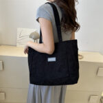 Corduroy shoulder crossbody bag - Image 3