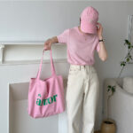 Canvas bag women's large capacity tote bag shopping bag crossbody - Image 5