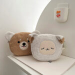 Cartoon plush small bag round embroidered teddy bear bag - Image 3